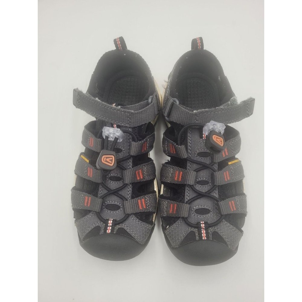 Keen Newport Neo H2 Kids Boys Size 12 Grey Orange Water Hiking Sandals 1018434